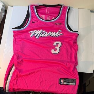 Nike Pink Miami Basketball Jersey, Wade, #3